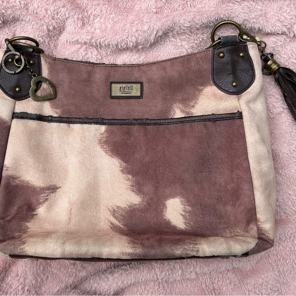 Gigi Hill Laptop bag, faux cow hide